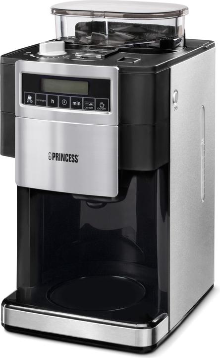 Princess 249402 Kaffeemaschine Mahlen und Aufbrühen DeLuxe - Filterkaffeemaschine - 1,25 l - Gema...