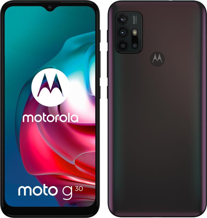 Motorola Moto G30 (128 GB, Black, Dark Pearl, 6.50", Dual SIM, 64 Mpx, 4G)