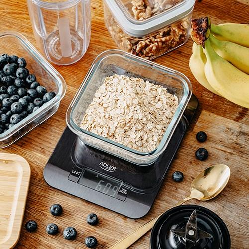 Produktbild Adler Küchenwaage Kitchen Scale | AD 3183b | Teilung 1 g | Schwarz