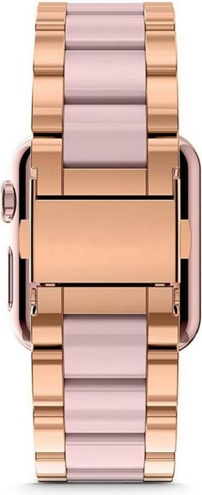 Produktbild Tech Apple 1/2/3/4/5/6 Smart Watch Armband, Goldfarbe, 38/40 mm (38 mm, 40 mm, Edelstahl)