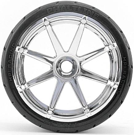 Produktbild HPI Reifen Phaltline Auf Felgen Blast Chrom