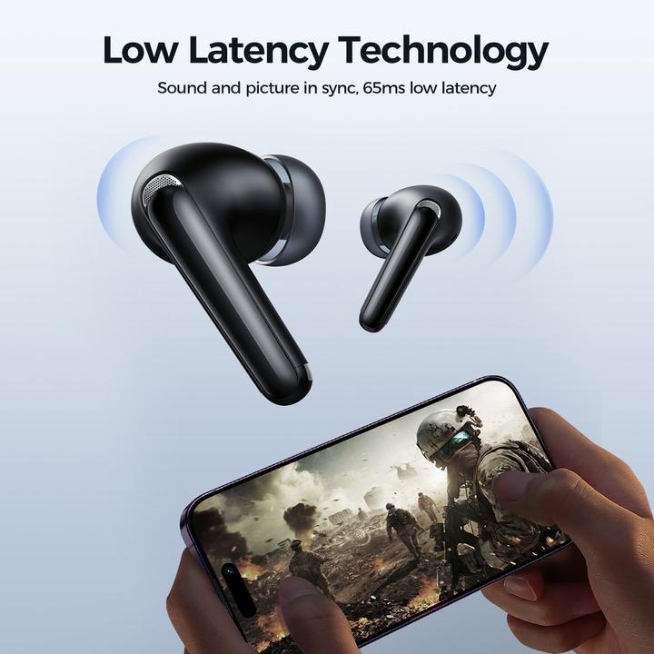 Actual product image Joyroom TWS Funpods Series JR-FB3 Bluetooth 5.3 wireless headphones - black (35 h, Cable)