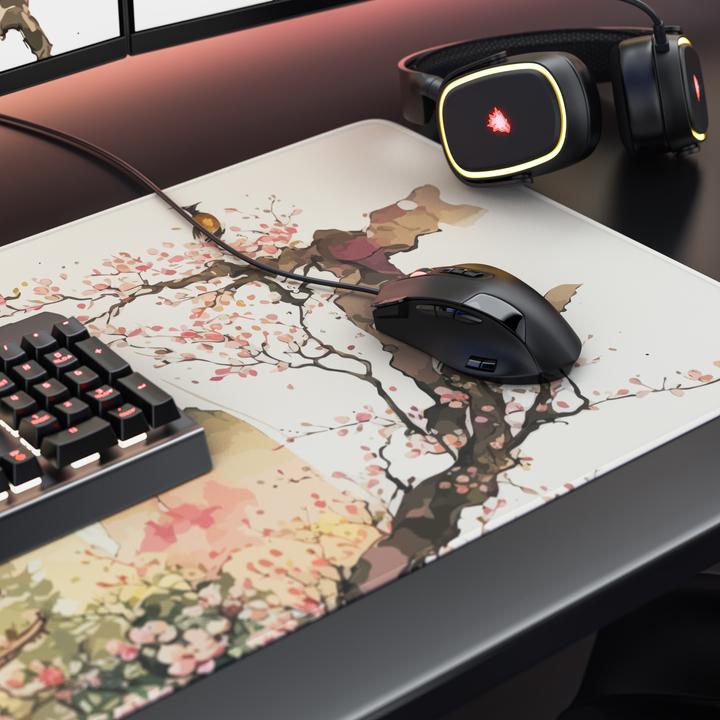 Image du produit Titanwolf Gaming Mauspad, 900 x 400mm XXL Speed Gaming Mausmatte, Mousepad Extragrosse Fläche, Japan Painting (XXL)