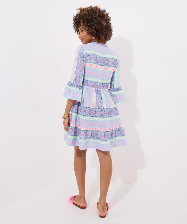 Actual product image Joe Browns Neon Striped Jacquard Flared Sleeve Tunic Mini Dress (12XL)