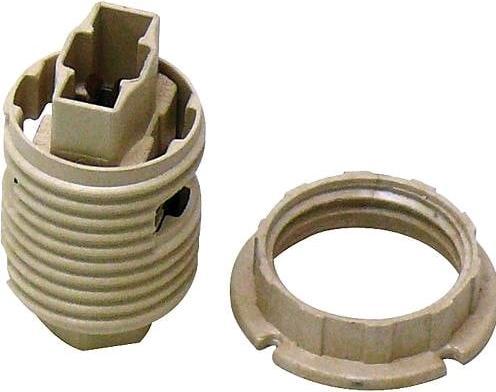 Actual product image Electroplast Mains-voltage socket G9 external thread 21mm with screw ring 5 pcs.