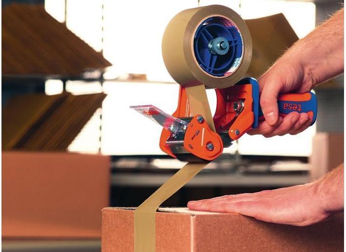 Actual product image tesa tesapack ULTRA STRONG Parcel Tape - PVC packing tape for tight packing and secure bundling (50 mm)