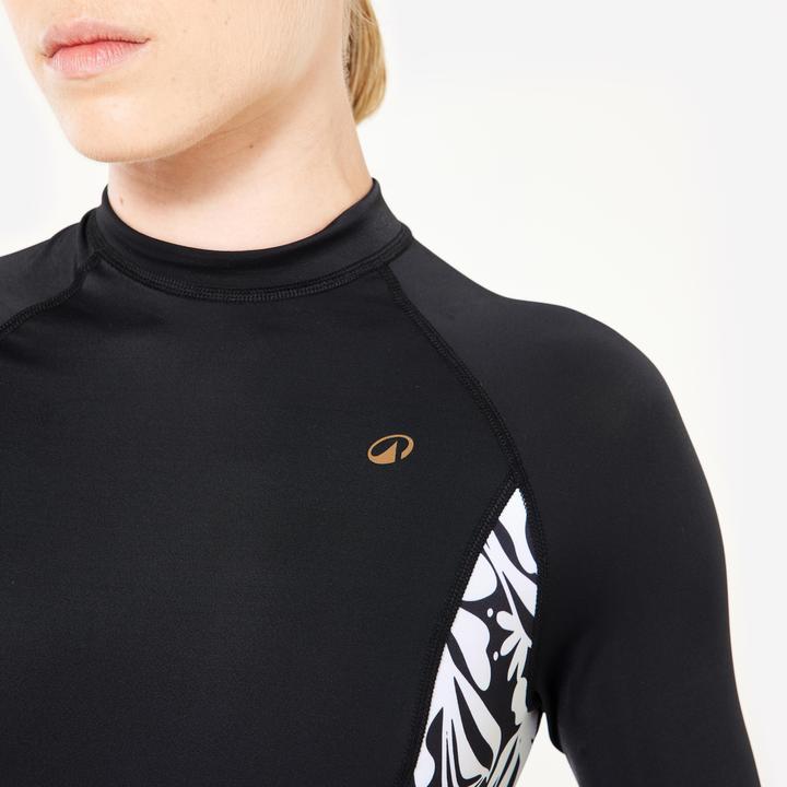 Produktbild Olaian Badeanzug Surfen Damen langarm Dani schwarz/weiss (44)