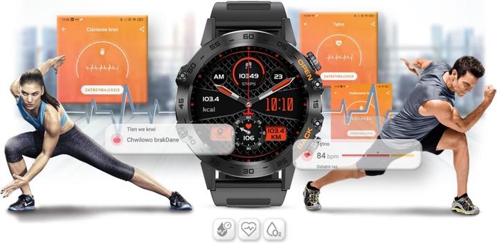 Actual product image Gravity SMARTWATCH MĘSKI GT9-1 - WYKONYWANIE POŁĄCZEŃ, CIŚNIENIOMIERZ (sg021a)