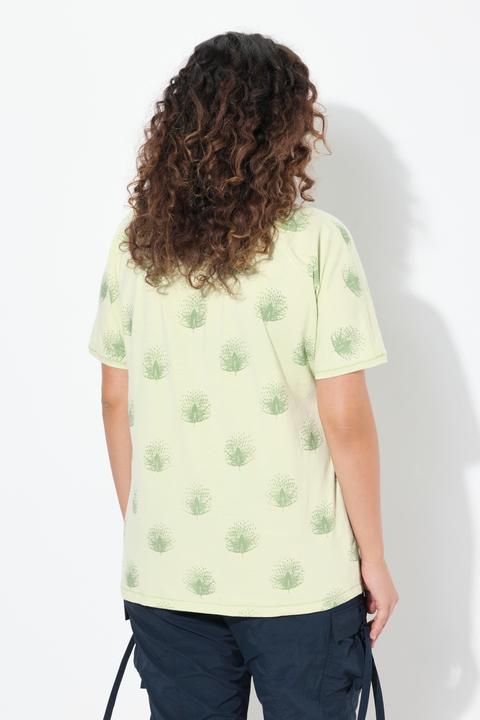 Produktbild Ulla Popken T-Shirt, Pfauen, Oversized, V-Ausschnitt, Halbarm (46, 48)