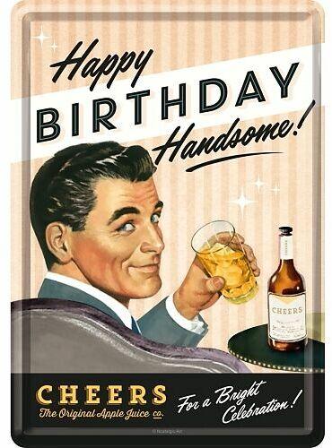 Produktbild Nostalgic-Art Merchandising Blechpostkarten. Say it 50's / Happy Birthday Man