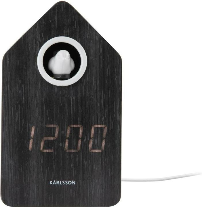 Produktbild Karlsson Digitalwecker Kuckuck Black wood veneer, Funktionen