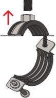 Produktbild Fischer 560596, Pipe clamp, Black, Stainless steel, 31 - 38 mm, 2.54 cm (1"), EPDM, Stainless steel
