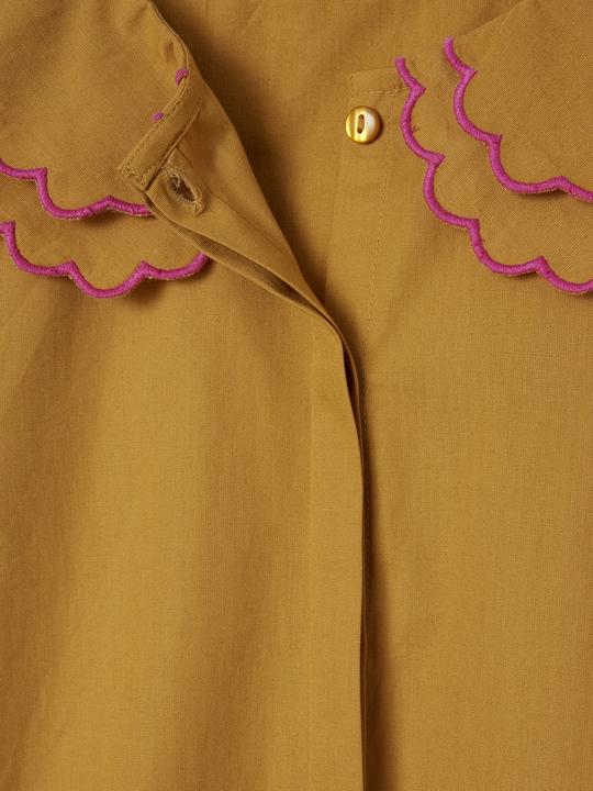 Produktbild Vertbaudet Mädchen Bluse mit besticktem Oversized-Kragen (146)