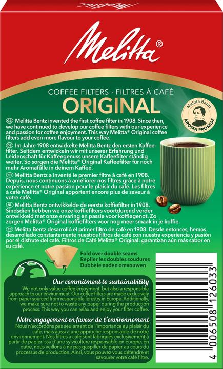 Actual product image Melitta Original 100 / 40 pieces