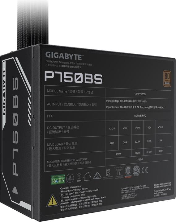 Actual product image Gigabyte P750BS (750 W)