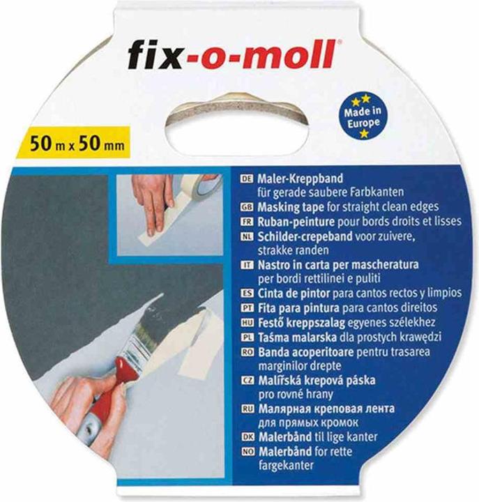 Actual product image Fix-o-moll Flat crepe tape 50m 50mm (109 mm)