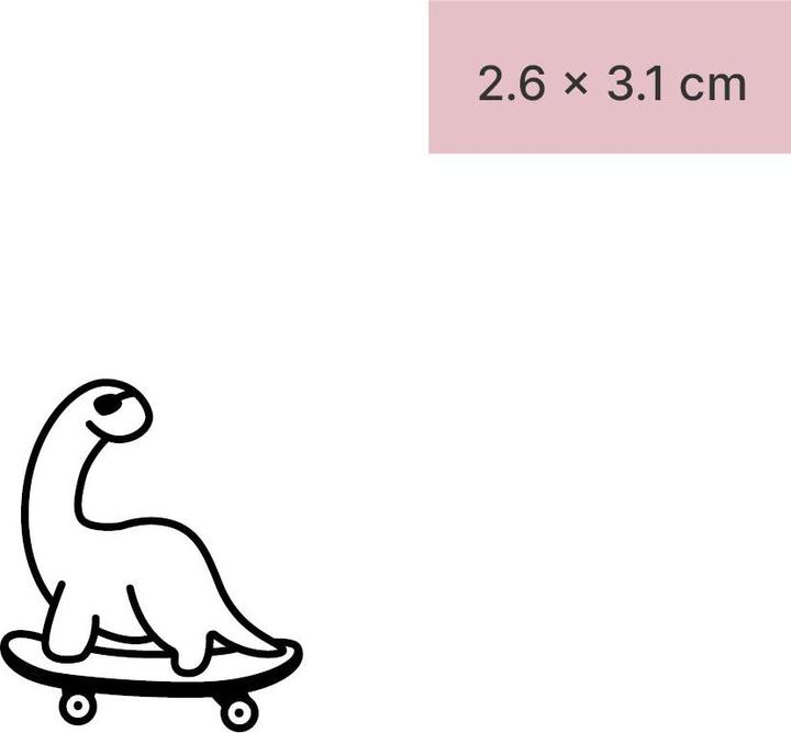 Produktbild minink Temporäres Tattoo – Dinosaurier auf Skateboard