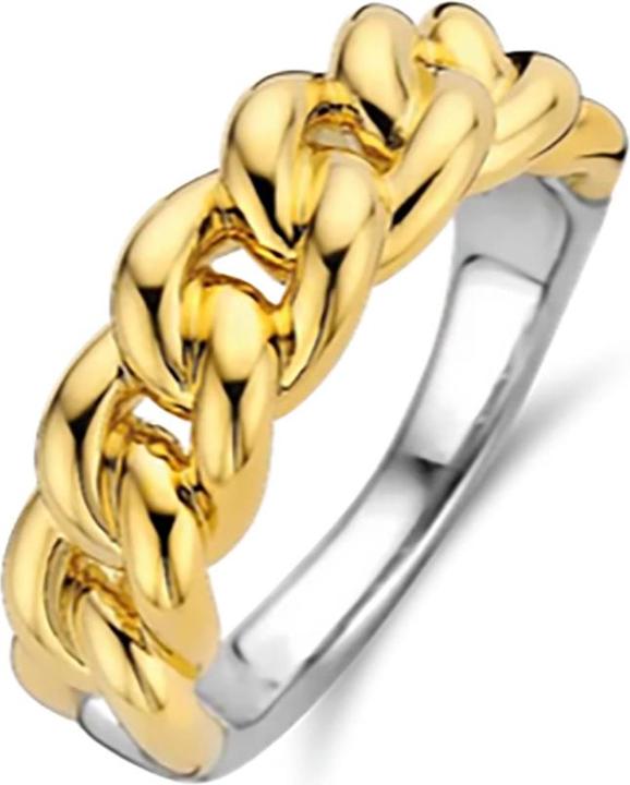 Ti Sento Milano Ring Kettendesign bicolor vergoldet 12209SY (56, 925 Silber)