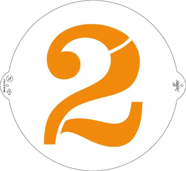 Image du produit Decora Pochoir - chiffre 2 (25cm)