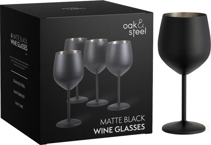 Oak & Steel Weingläser (50 cl, 4 Gläser, Weingläser Set)