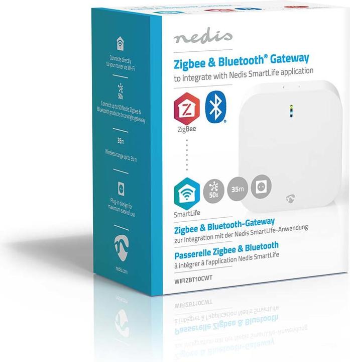 Immagine prodotto Nedis Gateway Zigbee | 50 dispositivi | Alimentazione di rete | Android™ / IOS | Bianco
