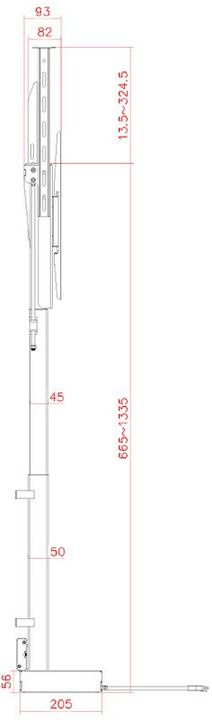 Produktbild myWall TV-Lift HP 66-1 max. 60 kg (48", 60 kg)
