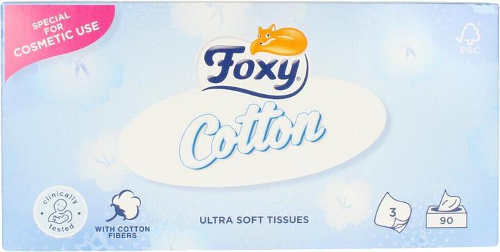 Actual product image Foxy FACIAL COTTON pañuelos ultra suaves 90 uds