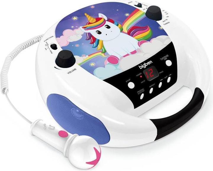 Bigben tragbarer CD -Player mit Mikrofon - Unicorn/Unicorn - Blue 2