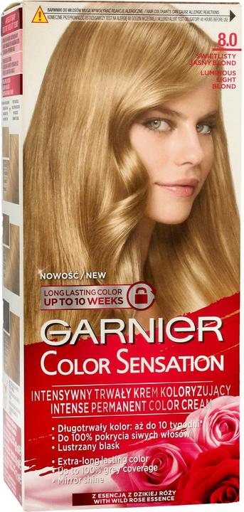 Garnier Color Sensation Hair Dye 8.0 Luminous Brightond (8.0 Luminous Brightond)