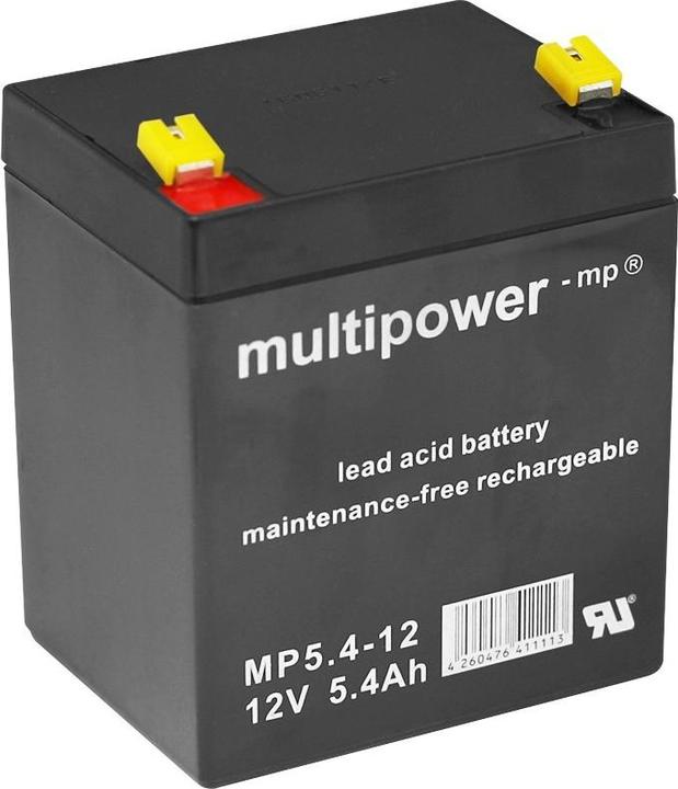 Multipower MP5.4-12 5.4Ah AGM-Batterie (12 V, 5.40 Ah)