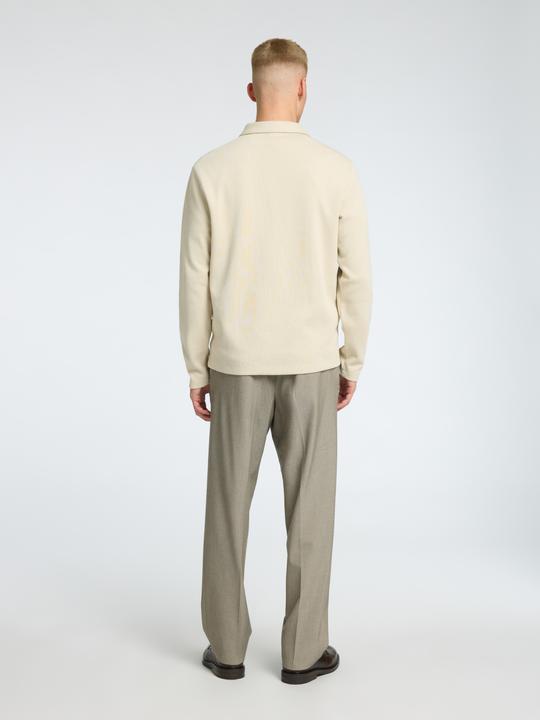 Immagine prodotto Selected Homme Polo a maniche lunghe con mezza zip a costine (S)