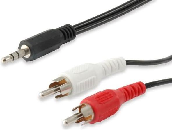 Immagine prodotto equip Presa per cavo audio maschio / 2x RCA maschio (2 m, Cinch, Connettore da 3,5 mm (AUX))