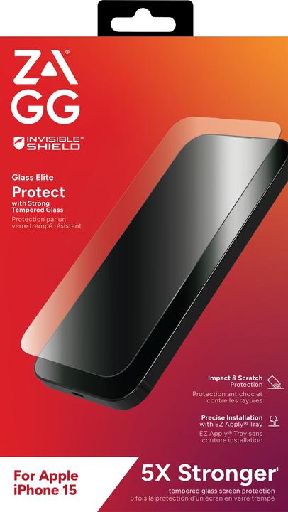 Image du produit Zagg Invisibleshield Glass Elite Am (1 pièce(s), Apple iPhone 15)