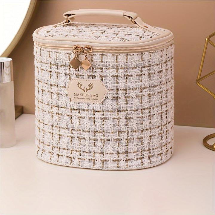 Only-Bags.Store Chic Large Capacity Makeup Organizer - Portable Cosmetic Storage Case, Waterproof &