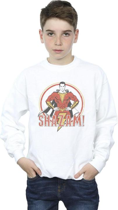 Immagine prodotto Shazam Retro Circle Distressed Felpa Ragazzi (140, 146)