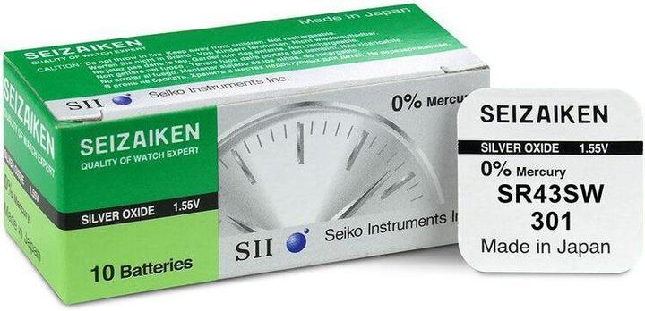 Image du produit Seiko 301 / SR43SW - 10 piles boutons (10 pcs, 120 mAh)
