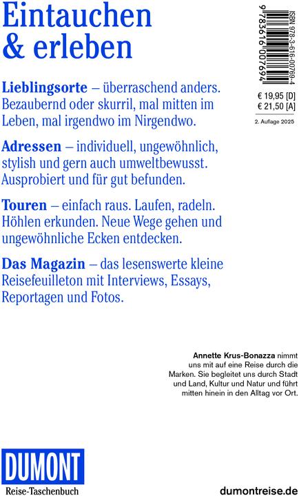 Produktbild Reise-Taschenbuch Reiseführer Marken, Italienische Adria (Deutsch, Annette Krus-Bonazza, 2024)