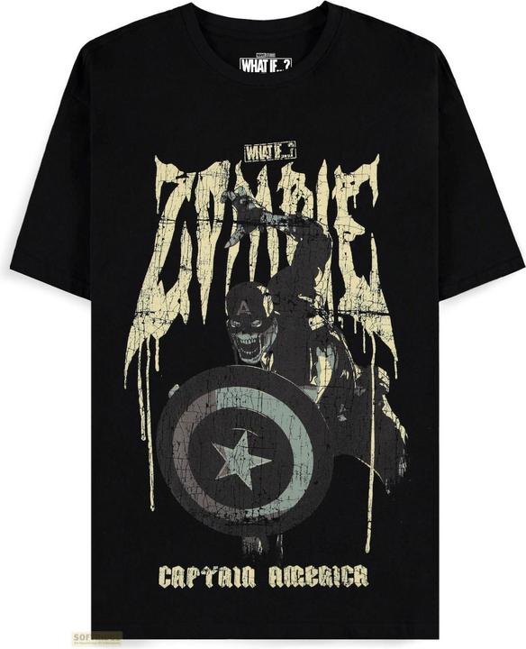 Difuzed Captain America - Zombified Men's Short Sleeved T-shirt - XL (XL)