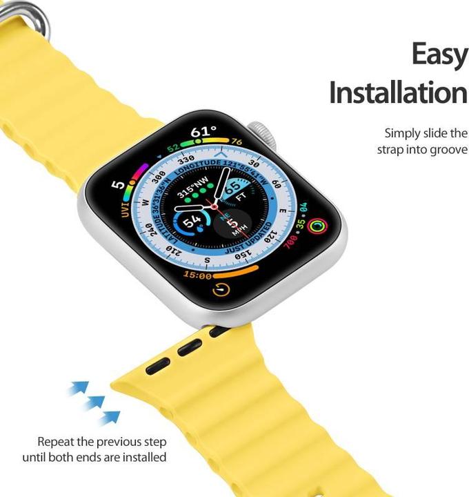 Image du produit Dux Ducis Bracelet Watch Strap 8 / 7 / 6 / 5 / 4 / 3 / 2 / SE (41 / 40 / 38mm) Silicone Band Bracelet Y (40 mm, 38 mm, 41 mm, Acier inoxydable, Silicone (liquide))