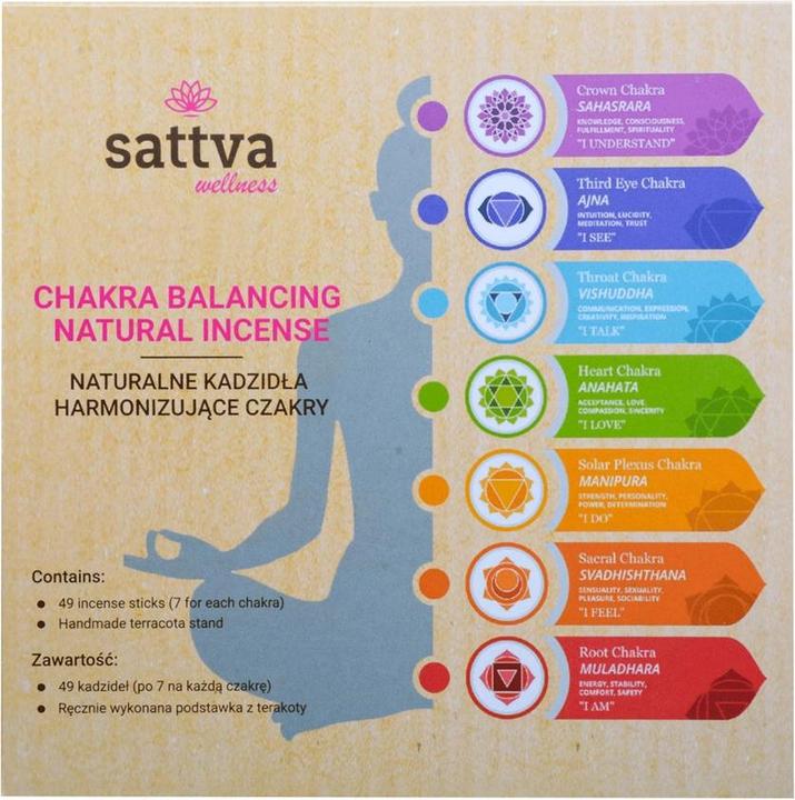 Produktbild Sattva Ayurveda Sattva Chakra Balancing Natural Incense Natural Incense Harmonizing Chakras 49Pcs