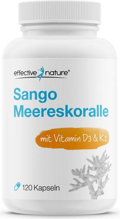Effective Nature Sango Meerekoralle Vitamin D3 K2 (120 Stück, Kapseln)