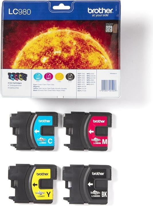 Actual product image Brother LC-980 Value Pack (M, C, Y, FC)