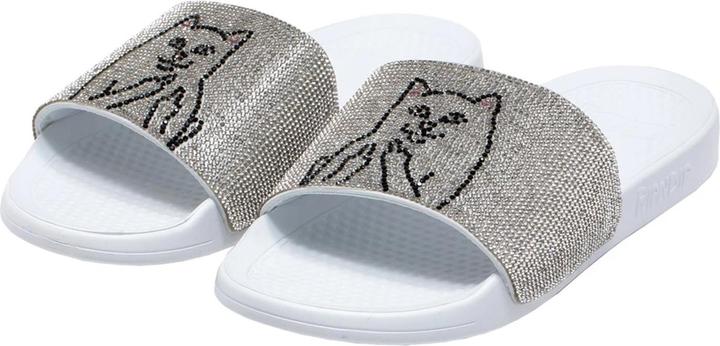 RipnDip Lord Nermal Slides Rhinestone White