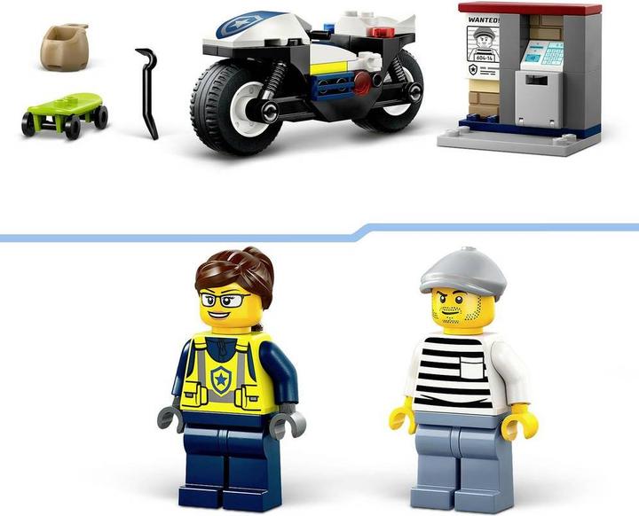 Actual product image LEGO CITY chase with the police motorbike (60455, LEGO City)