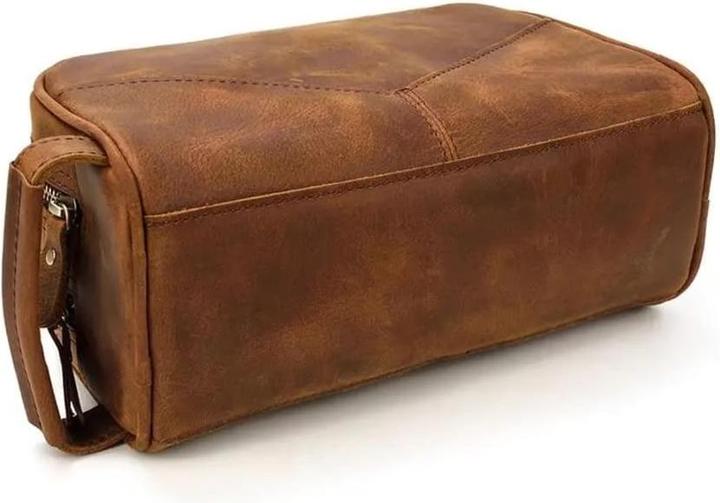 Image du produit Only-Bags.Store Trousse de toilette, sac de voyage en cuir véritable