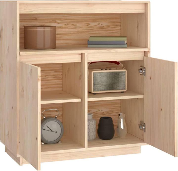 Image du produit VidaXL Sideboard 70x34x80cm Massivholz Kiefer Kommode Beistellschrank Anrichte (70 x 34 x 80 cm)