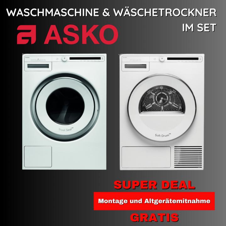 Produktbild Asko Super Deal Set: Waschmachine W2 EEV + Wäschetrockner T2 EEV (8 kg, Links)