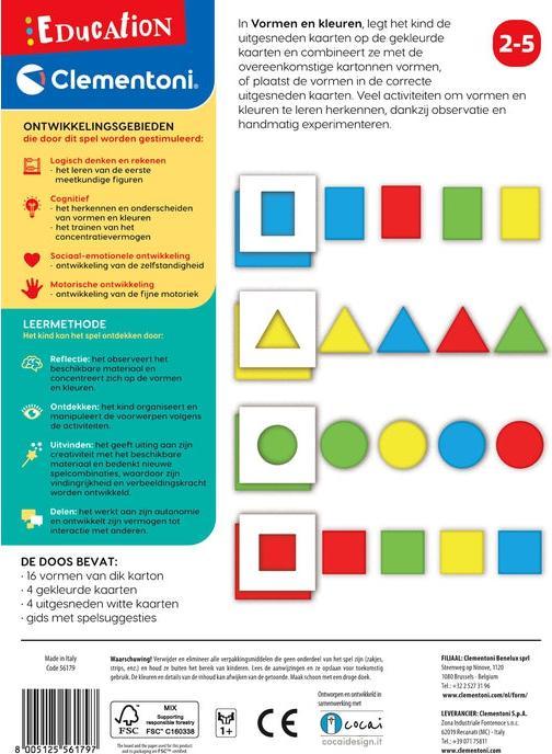 Energie-Label Clementoni Education - Montessori-Formen und -Farben