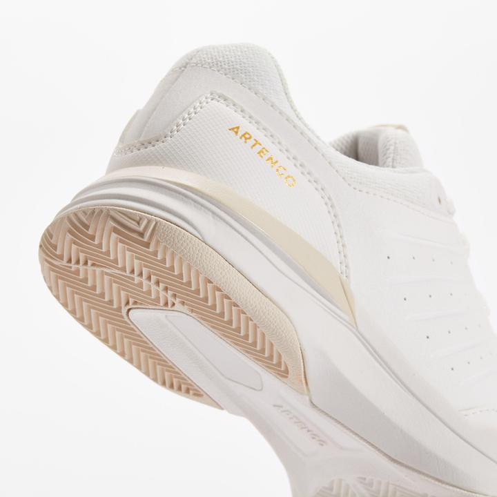 Actual product image Artengo Women'S Tennis Shoes Clay Court Ts500 White Beige (39)