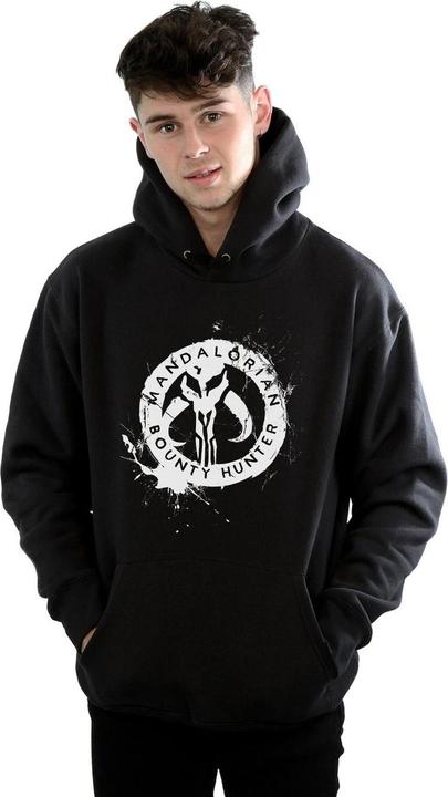 Immagine prodotto Star Wars The Mandalorian Bounty Hunter Splatter Skull Felpa con Cappuccio Uomo (3XL)